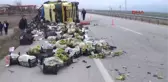Afyonkarahisar Kamyon Devrildi 2 Yaralı