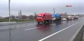 Edirne-Refüj İstemeyen Mahalleli Araçlarla Yol Kapattı