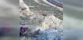 Amasya Kayalıkta Mahsur Kalan Keçi 3 Saatlik Operasyonla Kurtarıldı