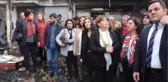 CHP'li Kadın Milletvekilleri Yangında Zarar Gören Esnafı Ziyaret Etti