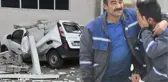 Sivas'ta Fırtına Duvar Yıktı; Aracını Parçalanmış Halde Bulan İşçi Yıkıldı