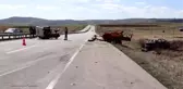 Traktöre Çarpan Otomobil Yandı