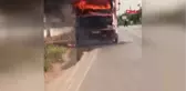 Antalya Seyir Halindeki Kamyon Alev Alev Yandı