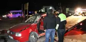 Taziye Dönüşü Feci Kaza! Servis Otobüsü, Otomobili 25 Metre Sürükledi: 3 Ölü, 9 Yaralı