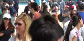 Antalya'da Sıcaktan Bunalanlar Dev Uçakların Gölgesine Sığındı