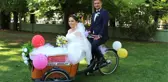 Gelin ve Damat Nikaha Bisikletle Geldi