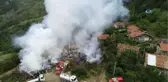 Eve Düşen Yıldırım 30 Hanelik Köyü Yok Ediyordu... Yangın Bölgesi Havadan Görüntülendi