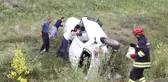 Erzurum'da Otomobil Şarampole Devrildi: 2 Yaralı