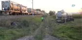 Yük Treni ile Tanker Çarpıştı: 1 Yaralı