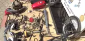 Parçalanmış Motosikletini Çuvalla Götürdü