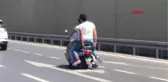 İstanbul Motosikletle Tehlikeli Yolculuk Kamerada