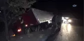 Tırı Devrilmekten Ağaçlar Kurtardı