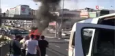 E-5'te Otomobil Alev Alev Yandı