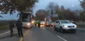 Servis Otobüsü Yayaya Çarptı