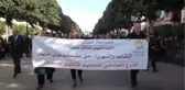 Tunus'ta Öğretmenlerden Maaş Protestosu
