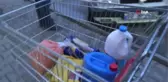 Poşet Kullanmamak İçin Ürünlerini Market Arabasıyla Taşıdı