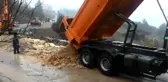 Yağmur Nedeniyle Yol Çöktü