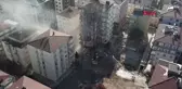 Kartal'da Yunus Apartmanındaki Yıkımda Son Durum Havadan Görüntülendi