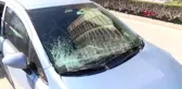 Adana Aydınlatma Direği, Fırtınada Otomobilin Üzerine Devrildi