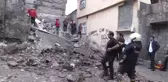 Siirt'te Metruk Binanın Duvarı Yıkıldı