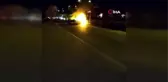 Bolu'da, Kaza Yapan Otomobil Alev Alev Yandı