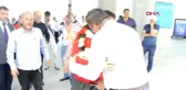 Spor Şampiyon Güreşçiye Coşkulu Karşılama