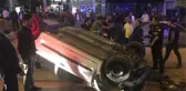 Hız Yaptı, Önündeki Otomobile Çarpıp Takla Attı: 1 Yaralı