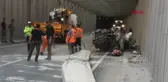 İzmir'de, Kirişi Yıkılan Alt Geçit Trafiğe Kapatıldı