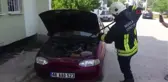 Aracın Motoruna Giren Yılanı İtfaiye Çıkardı