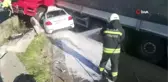 Çerkezköy'de tır otomobile çarptı: 2'si çocuk 4 yaralı