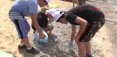 MUĞLA ÇOCUKLAR PLAJI, BÜYÜKLER DENİZİ TEMİZLEDİ