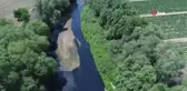 Gediz simsiyah zehir akıyor...Ölüm saçan kirlilik havadan görüntülendi