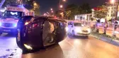 TAKSİYE ÇARPAN OTOMOBİL DEVRİLDİ