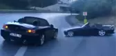 TEM'de lüks otomobille düğün konvoyu terörü!