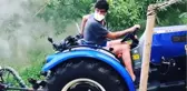 Oyunculuğa ara veren Burak Hakkı, traktör koltuğuna oturdu