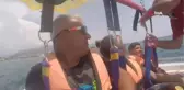 Paraşütte midye keyfi kamerada