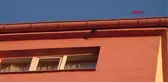 KAYSERİ Çatıda boynuna ip dolanan kırlangıcı itfaiye kurtardı