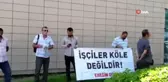 Belediye önünde eyleme gözaltı