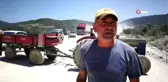 Bitmeyen yol toz yüzünden çiftçiyi isyan ettirdi, yolu traktörle trafiğe kapattılar