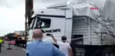 TIR devrildi, sürücü yaralandı