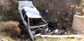 Otomobil 6 metrelik menfeze uçtu: 1 ölü