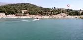 Karlısu Göleti'nde su kayağı keyfi