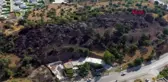 MUĞLA BODRUM'DA YANAN ALANLAR HAVADAN GÖRÜNTÜLENDİ