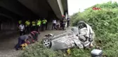 DÜZCE YOLDAN ÇIKAN OTOMOBİL UÇTU 3 YARALI