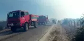 Makilik alanda çıkan yangın söndürüldü