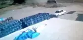 İşçi servisi ve kamyonun çarpıştığı feci kaza kamerada