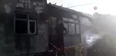 Yangında mahsur kalan yaşlı adamı ablası kurtardı