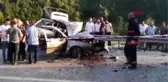 DÜZCE İki araç kafa kafaya çarpıştı: 1 ölü, 5 yaralı