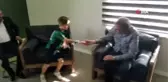 Minik taraftar bayram harçlığını Başkan Nalbant'a teslim etti