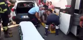 Tekirdağ otobüsle, otomobil arasına sıkışan kadın yaralandı
